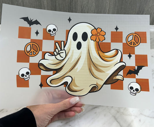 Halloween Peace Out Ghost - 10"